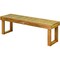 Costway 1/2 PCS 52" Outdoor Acacia Wood Dining Bench Chair Seat Slat with Bar